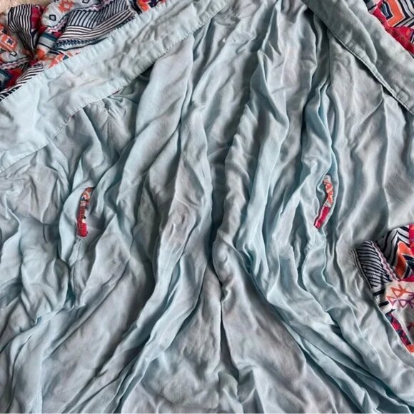 Vera Bradley | Blue Patchwork Bouquet Reversible Robe | Size Small/Medium - Picture 5 of 10